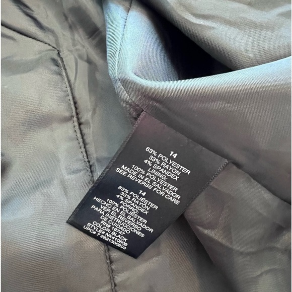 Norma Kamali Blazer Black Boyfriend Jacket Single Button Long Sleeve Size 14 - Picture 16 of 16